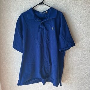 Polo by Ralph Lauren Men's Classic Blue Polo Shirt vintage 3XL TALL